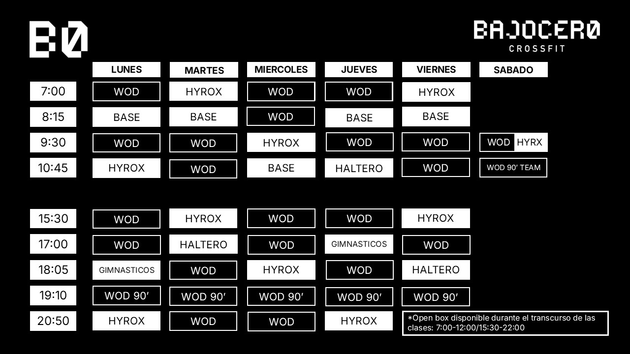 Horario Bajocero
